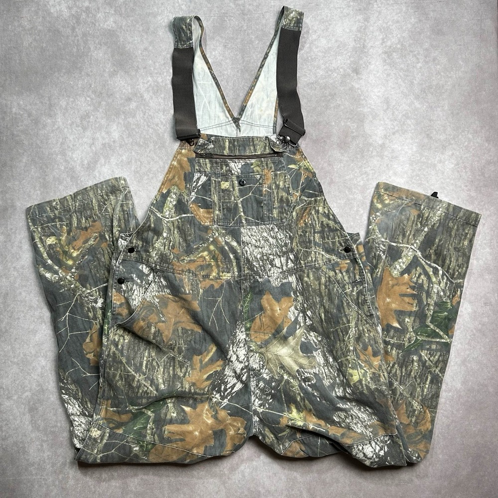 Vintage Redhead Overalls Mossy Oak Camo Men's XL Hunting Outdoor